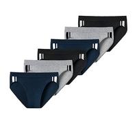 Schiesser - 95/5 Stretch - Rio-Slip - 173815 - 6er Spar-Pack (4 Grau / Schwarz / Blau)
