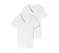 SCHIESSER Herren T-Shirt 2er Pack - Serie "95/5", V-Ausschnitt, S-4XL Weiß 4XL