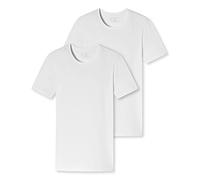Schiesser 2er-Pack - 95/5 - Organic Baumwolle T-Shirt / Unterhemd mit V-Ausschnitt Komfortabler Rundhalsausschnitt, Perfekter Sitz, Elastische Single-Jersey Qualität