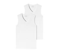 Schiesser Tank-Top 95/5 V-Ausschnitt (95% Baumwolle) Unterwäsche weiss Herren - 2er Pack, Größe 5