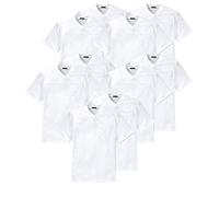 Schiesser American T-Shirt 10er Pack - V-Neck, Rundhals, SCHWARZ, Weiss, M L XL 2XL 3XL 4XL (XL (X-Large, 10-Pack), weiß (V-Ausschnitt))