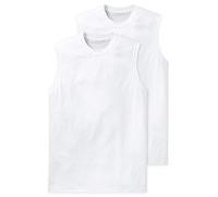 Schiesser Herren Unterhemd Shirt 0/0 Arm - 2er-Pack Weiß Größe L (Herstellergröße 6)