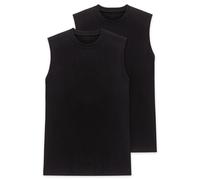 Schiesser Herren Tanktop Essentials 2er-Pack 100% Baumwolle Schwarz L