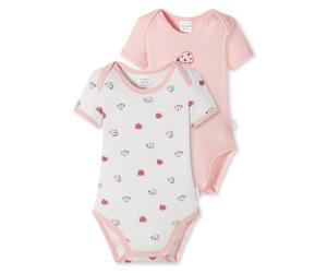 Schiesser Baby 2 Pack Bodies mit Arm - 100% Organic Bio Baumwolle - Größe 56 bis 104