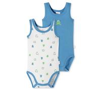 Schiesser Baby 2 Pack Wickelbody ohne Arm mit Knöpfen - 100% Organic Bio Baumwolle - Größe 56 bis 104