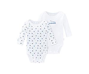 Schiesser Baby - Jungen Multipack 2pack Baby Bodies 1/1 Strampler, 2per Pack Mehrfarbig (Sortiert 1 901), 62 (Herstellergröße: 062)