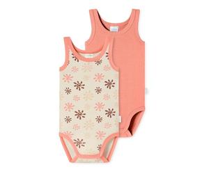 Schiesser Baby - Mädchen Body 2-Pack Natural Love - apricot - Größe 68