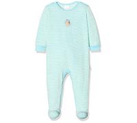 Schiesser Baby - Mädchen Ponyhof Baby Anzug mit Fuß Zweiteiliger Schlafanzug, per Pack Blau (türkis 807), 62 (Herstellergröße: 062)