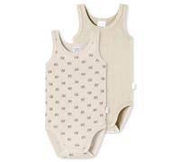 Schiesser Baby Unisex 2 Pack Wickelbody ohne Arm mit Knöpfen - 100% Organic Bio Baumwolle - Größe 56 bis 104