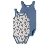 Schiesser Baby Unisex 2 Pack Wickelbody ohne Arm mit Knöpfen - 100% Organic Bio Baumwolle - Größe 56 bis 104