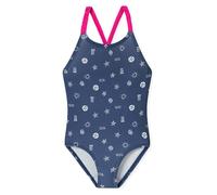 Badeanzug Wirkware UV-Schutz 40+ Streifen dunkelblau - Aqua 140