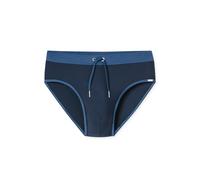Badeslip SCHIESSER "Aqua", Damen, Gr. 7, N-Gr, 804, blau, Single Jersey, Obermaterial: 82% Polyamid, 18% Elasthan, Badehosen, kontrastfarbener Bund mit Kordel (33569639-7) 804, blau