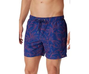 Schiesser Badehose Webware gemustert blau/rot Herren, Größe 7