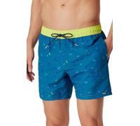 Schiesser Badehose Webware Strand gemustert petrol/limegrün Herren, Größe 7