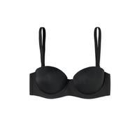 Schiesser Damen Bandeau abnehmbaren Trägern und gleitenden Cups Single Jersey-Unique Micro BH, schwarz_181449, 75D
