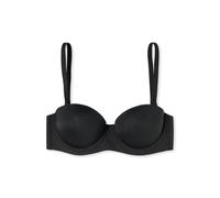 Bandeau-BH SCHIESSER "Unique Micro", Damen, Gr. 85, Cup B, schwarz (000, schwarz), Single Jersey, Obermaterial: 70% Polyamid, 30% Elasthan, BHs Bandeau-BH (72436010-85) 000, schwarz