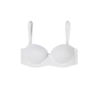 Schiesser Damen Bandeau abnehmbaren Trägern und gleitenden Cups Single Jersey-Unique Micro BH, Weiss_181449, 90B