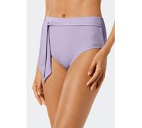 Schiesser High-Waist-Bikinislip gefüttert Bindegürtel lila - California Dream für Damen M
