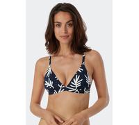 Schiesser Bikini Triangel-Top herausnehmbare Cups variable Träger Korallen dunkelblau-gemustert - Mix & Match Coral Life für Damen S