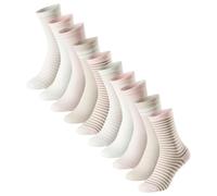 Schiesser - Bluebird - Socken - 10er Pack (35-38 Rosa/weiß/beige)