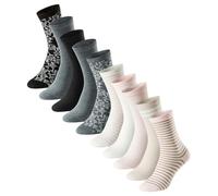 Schiesser - Bluebird - Socken - 10er Pack (39-42 Grau/rosa)
