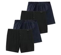 Schiesser - Boxershorts - 174002 - Jersey - 4er Pack (7 Schwarz/Dunkelblau)