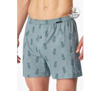Schiesser Boxershorts Herren Baumwolle blau gemustert, 6 (L)