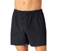 Schiesser Herren Boxershort für Männer weich und bequem ohne Gummibund Bio Baumwolle-Cotton Casual Unterwäsche, schwarz_180506, 6/ L