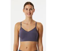 Schiesser Bustier Invisible Soft Lace nahtlos Spitze mit herausnehmbaren Pads Indigo Größe 38