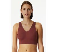 Schiesser Bustier Damen Invisible Soft Lace nahtlos mit herausnehmbaren Pads Spitze Bordeaux 36