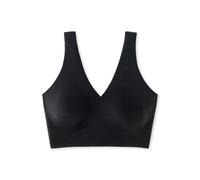 Schiesser Damen Bustier mit Pads Sport-BH, Schwarz, 44