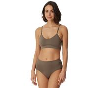 Schiesser Bustier Seamless Matt V-Ausschnitt (nahtlos, leicht) Unterwäsche taupebraun Damen, Größe L