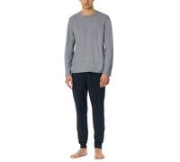 Schiesser Casual Essentials Long Pyjama With Cuffs Dunkelblau Baumwolle XX-Large Herren