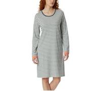 Schiesser Single-Jersey Damen-Nachthemd blau/braun-beige 48