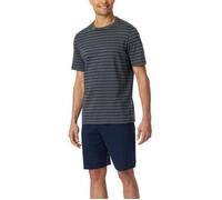 Schiesser Casual Essentials Short Sleeve Pyjama Grau Baumwolle Small Herren