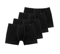 Schiesser Cotton Essential Herren Shorts - 205222 - 4er Spar-Pack (4 X Schwarz) Large L Schwarz
