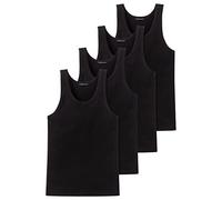 Schiesser Cotton Essentials Authentic Unterhemd -103401-4er Spar-Pack (6 Schwarz)