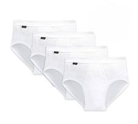 Schiesser Cotton Essentials Doppelripp Sportslip 205177 4er Spar-Pack (8 (XXL), 4 X Weiß)