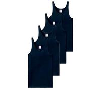 Schiesser - Cotton Essentials Feinripp - Unterhemd/Tanktop - 4er Pack (7 Navy)