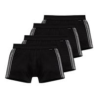 Schiesser Cotton Essentials Stretch Short - 035111-4er Spar-Pack (8 (XXL), 4 X Schwarz)