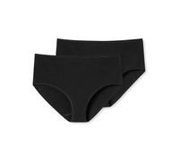 Schiesser Damen Midi-Slip 95/5 Baumwolle Schwarz Größe 46