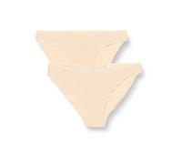 Schiesser Mini Slip 95/5 (95% Baumwolle) Unterwäsche sandbraun Damen - 2er Pack, Größe 40