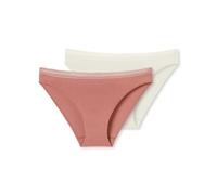Schiesser Rio-Slips 2er-Pack Spitze terracotta/sand - Cotton Lace für Damen 48