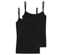 Schiesser Spaghettitop Damen Modal Essentials 2er-Pack Schwarz Größe 48