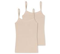 Schiesser Damen 2er Pack Spaghettitop sand 162895-410 - 36
