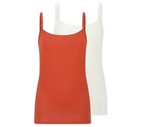Spaghettitops 2er-Pack terracotta/creme - Modal Essentials 40