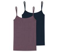 Schiesser Damen 2 Pack Spaghettitop Modal Essentials Unterhemd, Sortiert 3_181761, 38