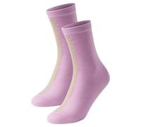 Schiesser Damensocken 2er-Pack Organic Cotton Colour Blocking rosa/nude - 95/5 für Damen 39/42