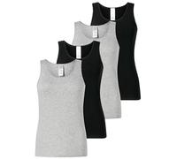 Schiesser Damen 2 Pack Trägertop Unterhemd mit Spitze - Modern Multipacks