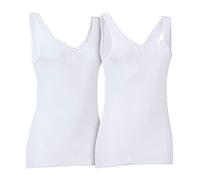 Schiesser Damen 2er Pack Unterhemd - Tank Top - Trägerhemd - Multipack - Bequeme Baumwolle - Cotton Essentials Unterhemd (2er Pack)